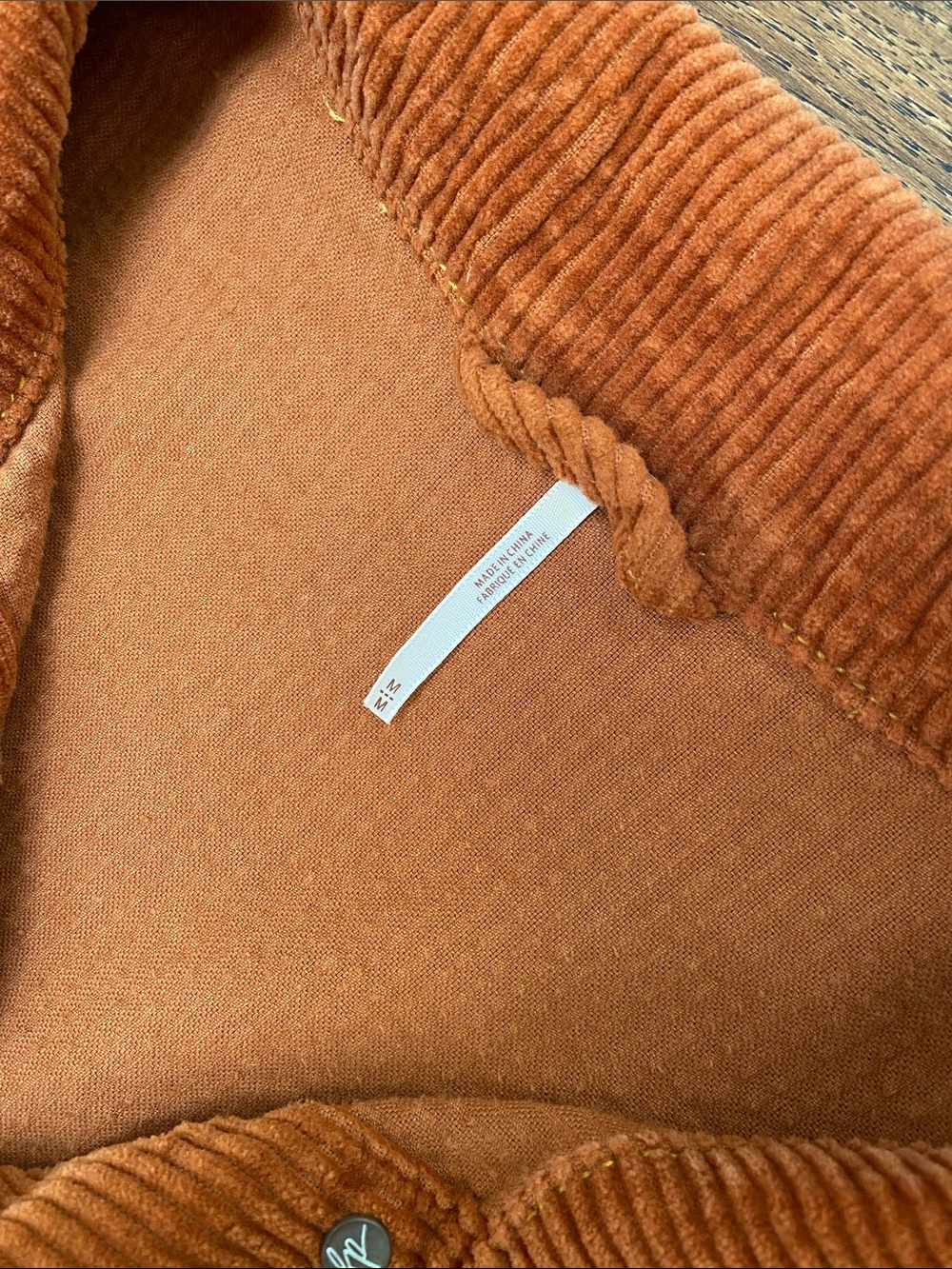 Free People Nelson Corduroy Trucker Jacket, rust orange/terracotta, size M - Picture 8 of 13